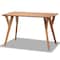 Baxton Studio Odessa Mid-Century Modern Grey Fabric and Walnut Brown Finished Wood 5-Piece Dining Nook Set 175-10843-10842-10980-10840-Zoro - alternate 9